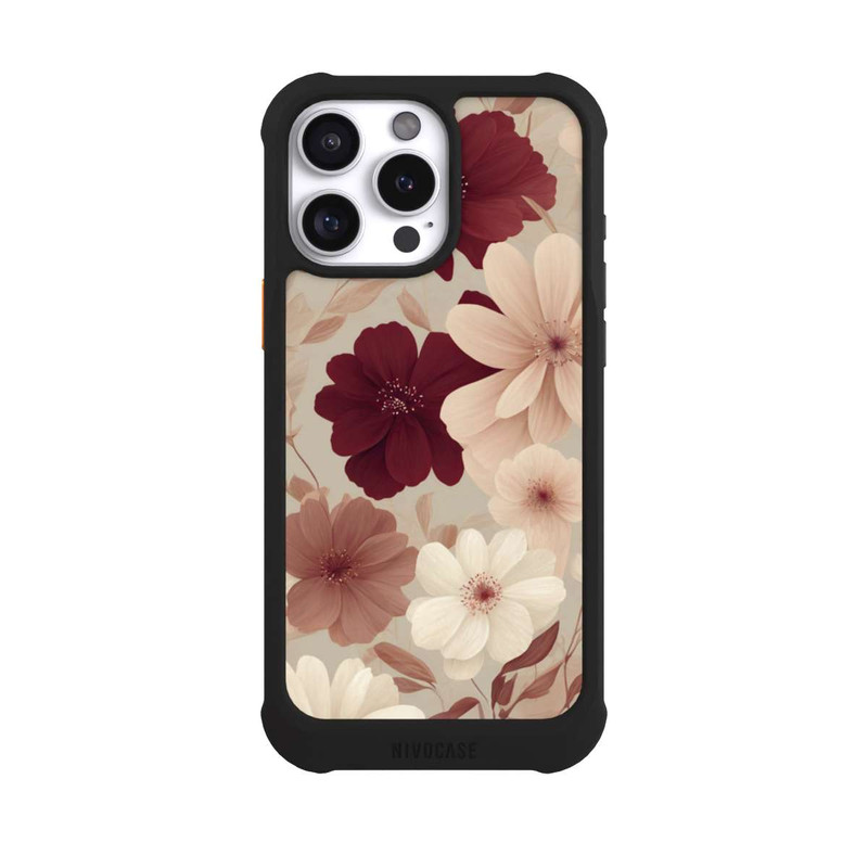 iPhone 16 Pro Max NIVOmax Romantic Flowers Beige with AI