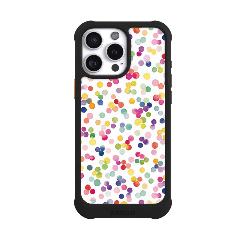 iPhone 16 Pro Max NIVOmax Watercolour Punkte Bunt