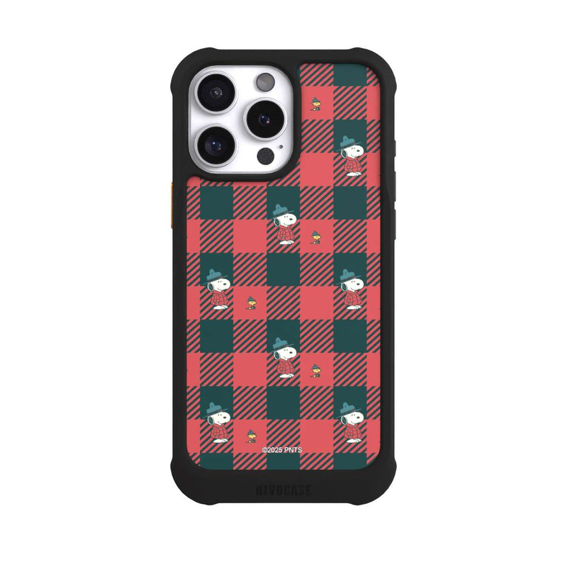 iPhone 16 Pro Max NIVOmax Peanuts Rot Schottenmuster