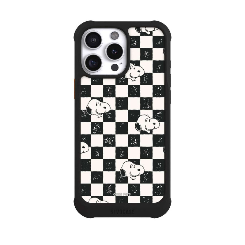 iPhone 16 Pro Max NIVOmax Snoopy Heads Checked Pattern