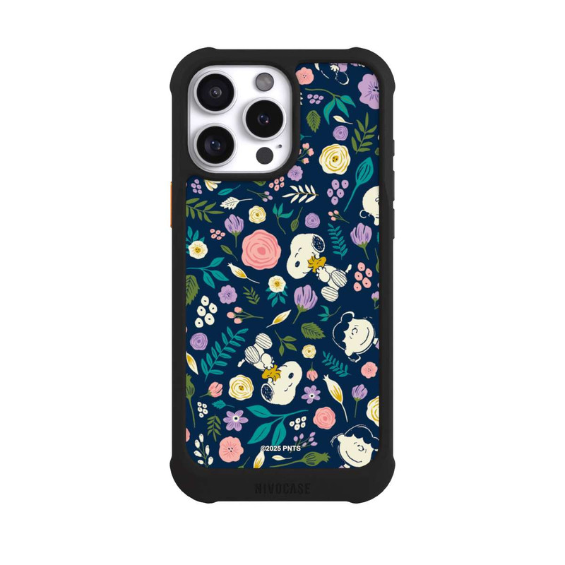 iPhone 16 Pro Max NIVOmax Peanuts Dark Flower Pattern