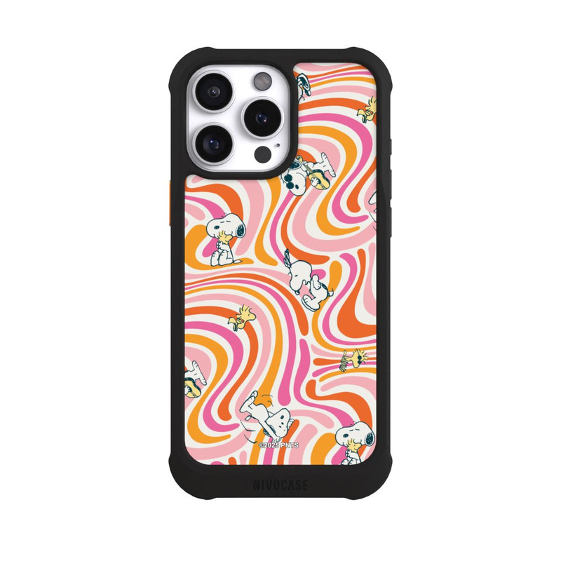 iPhone 16 Pro Max NIVOmax Peanuts Hippie Pattern Orange