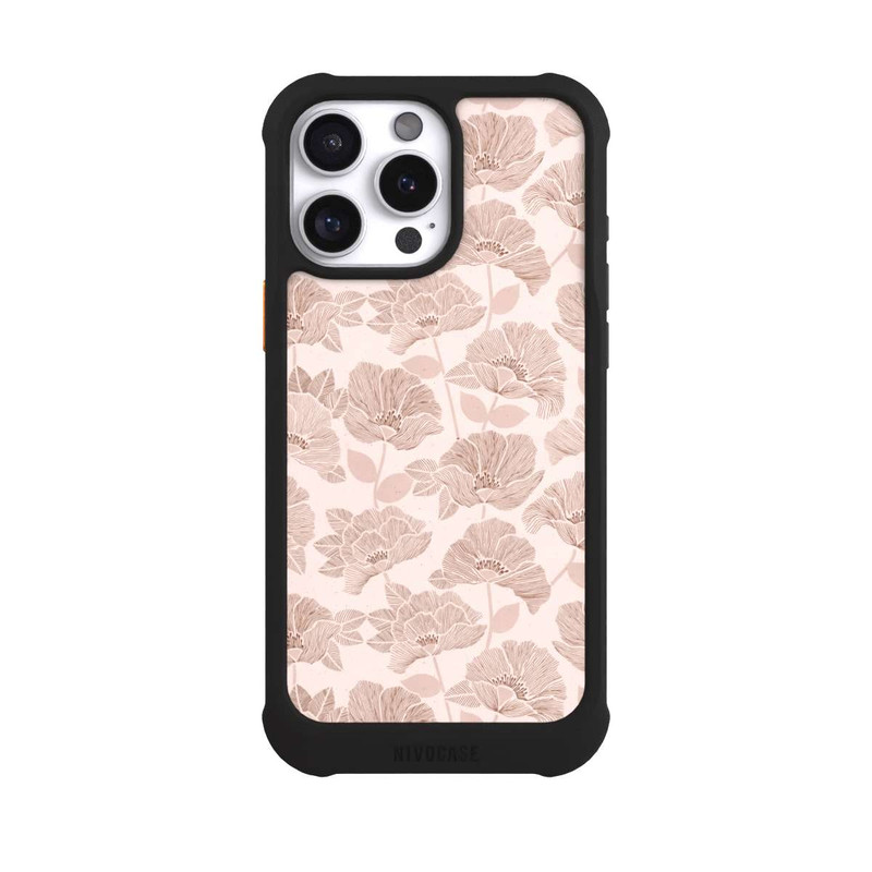 iPhone 16 Pro Max NIVOmax Brown Floral Block