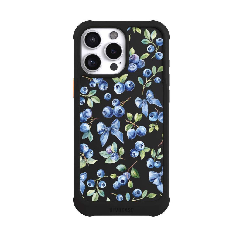 iPhone 16 Pro Max NIVOmax Blaubeere Schleifen Transparent mit KI
