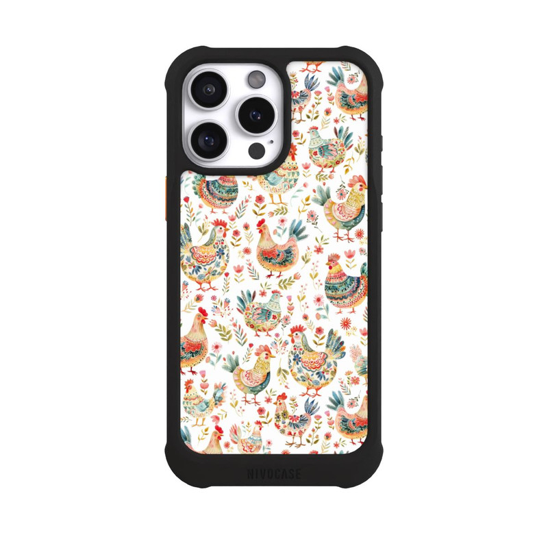 iPhone 16 Pro Max NIVOmax Colorful Chicken Pattern with AI