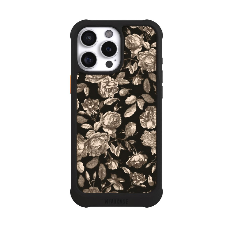 iPhone 16 Pro Max NIVOmax Canvas dark flowers