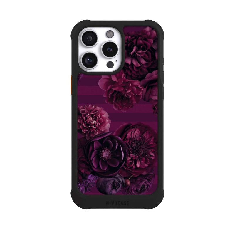 iPhone 16 Pro Max NIVOmax Majestic Baroque Blossom Dream Burgundy Pink mit KI