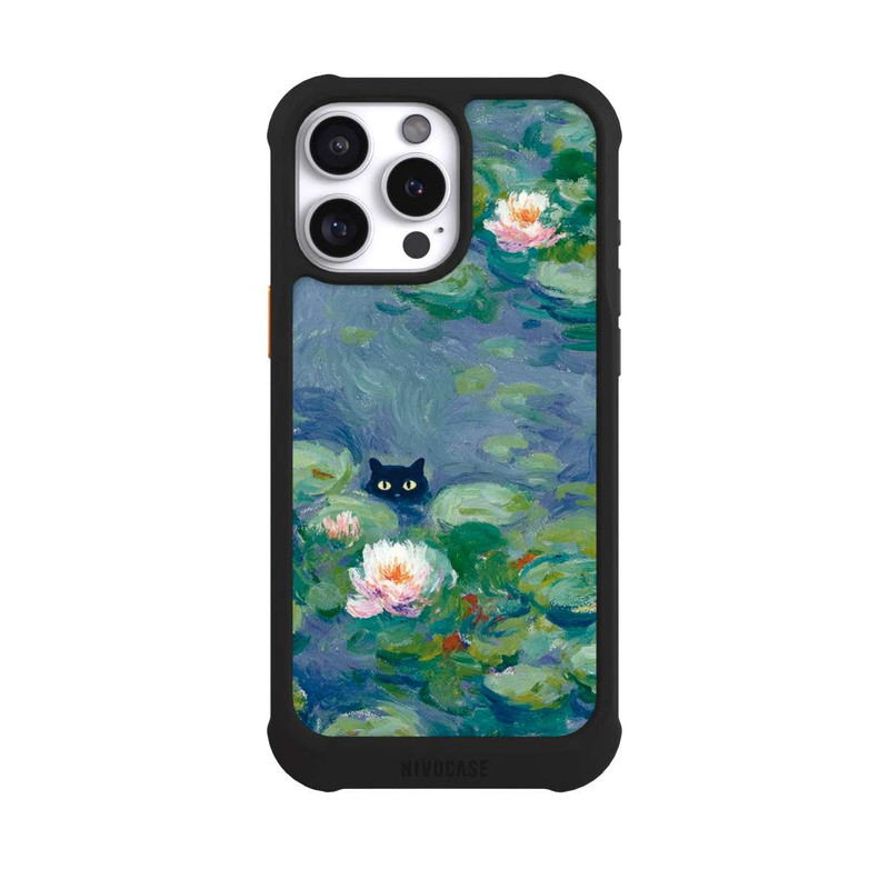 iPhone 16 Pro Max NIVOmax Katze im Teich Gemälde