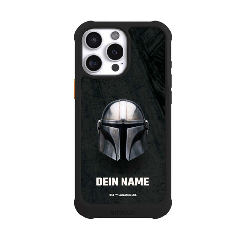 Apple iPhone 16 Pro Max NIVOmax Star Wars Mandalorian Black Helmet customisable