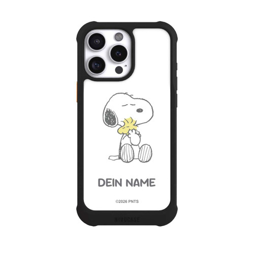 Apple iPhone 16 Pro Max NIVOmax Snoopy And Woodstock Cuddling Personalisierbar