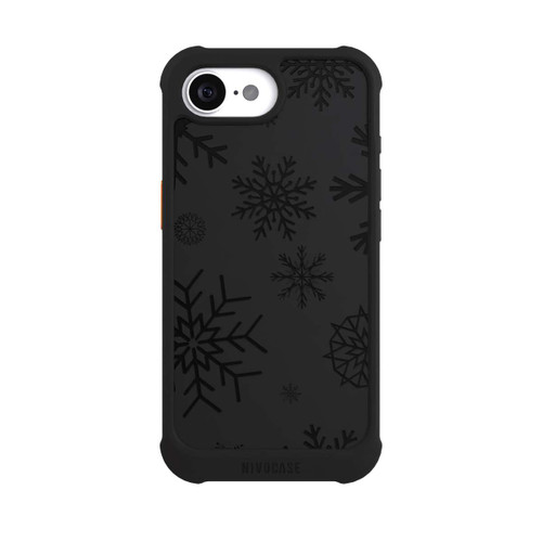 Apple iPhone 16e NIVOmax Blue Snowflakes ohne Hintergrund