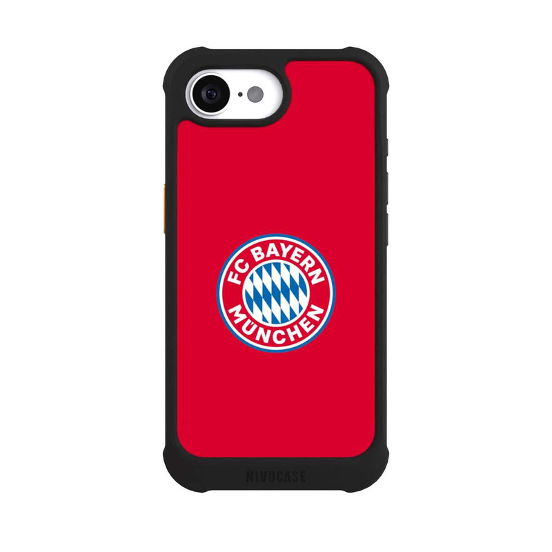 iPhone 16e NIVOmax FCB Logo auf Rot