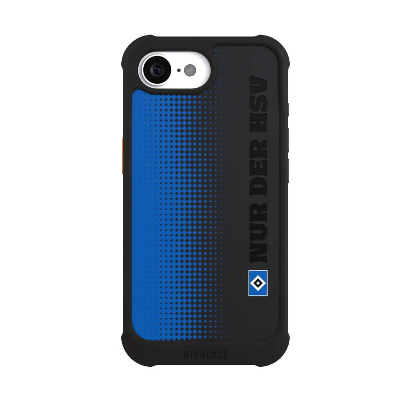 iPhone 16e NIVOmax Nur der HSV - Rautenraster Blau - ohne Hintergrund