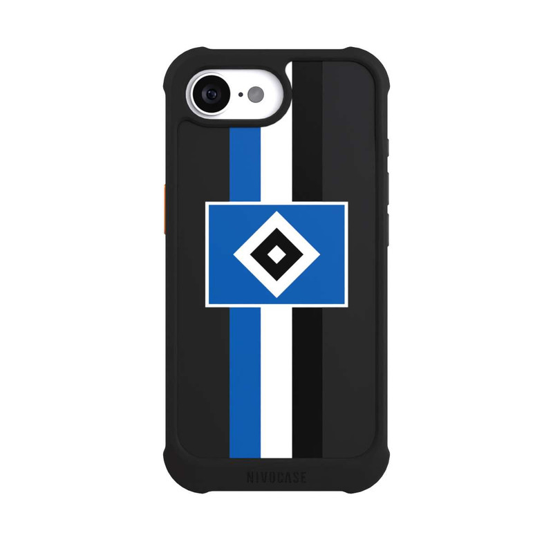 iPhone 16e NIVOmax HSV Streifen - Blau-Weiß-Schwarz - ohne Hintergrund