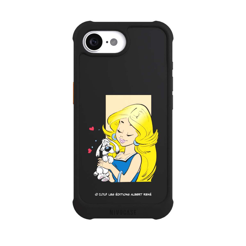 iPhone 16e NIVOmax Falbala et Idéfix Amoureux Transparent