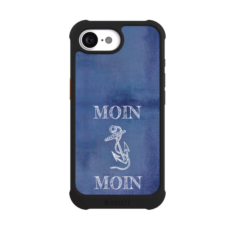 iPhone 16e NIVOmax Moin Anker grunge blau