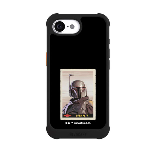 Apple iPhone 16e NIVOmax Boba Fett Badges Schwarzer Hintergrund
