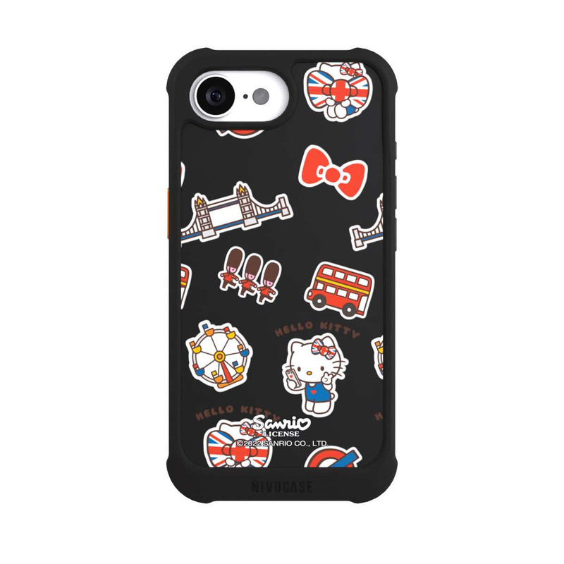 iPhone 16e NIVOmax Hello Kitty Badges de Londres transparents