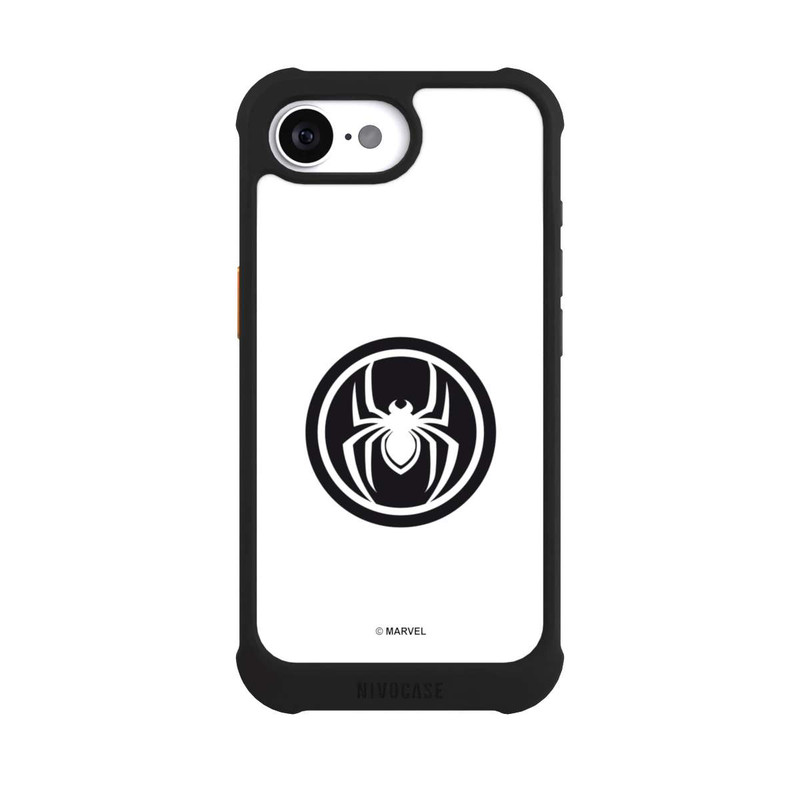 iPhone 16e NIVOmax Spider-Man Spider Logo White