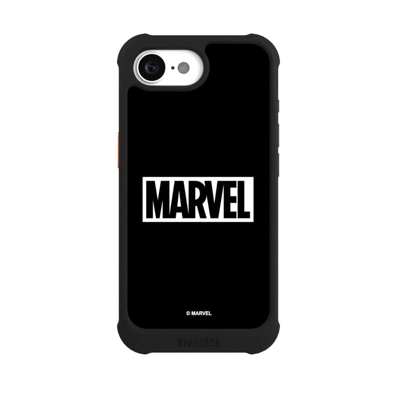 iPhone 16e NIVOmax Marvel Logo Black