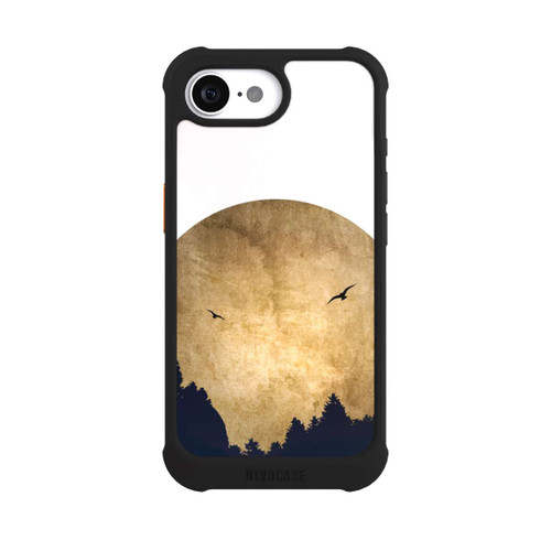 Apple iPhone 16e NIVOmax Zwei Vögel vor Mond