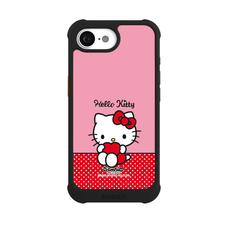 iPhone 16e NIVOmax Hello Kitty sitzend mit Herz