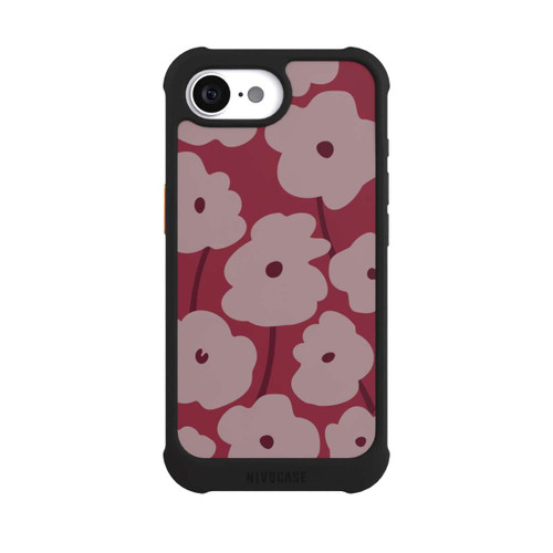 Apple iPhone 16e NIVOmax Minimalistic Flowers Bordeaux