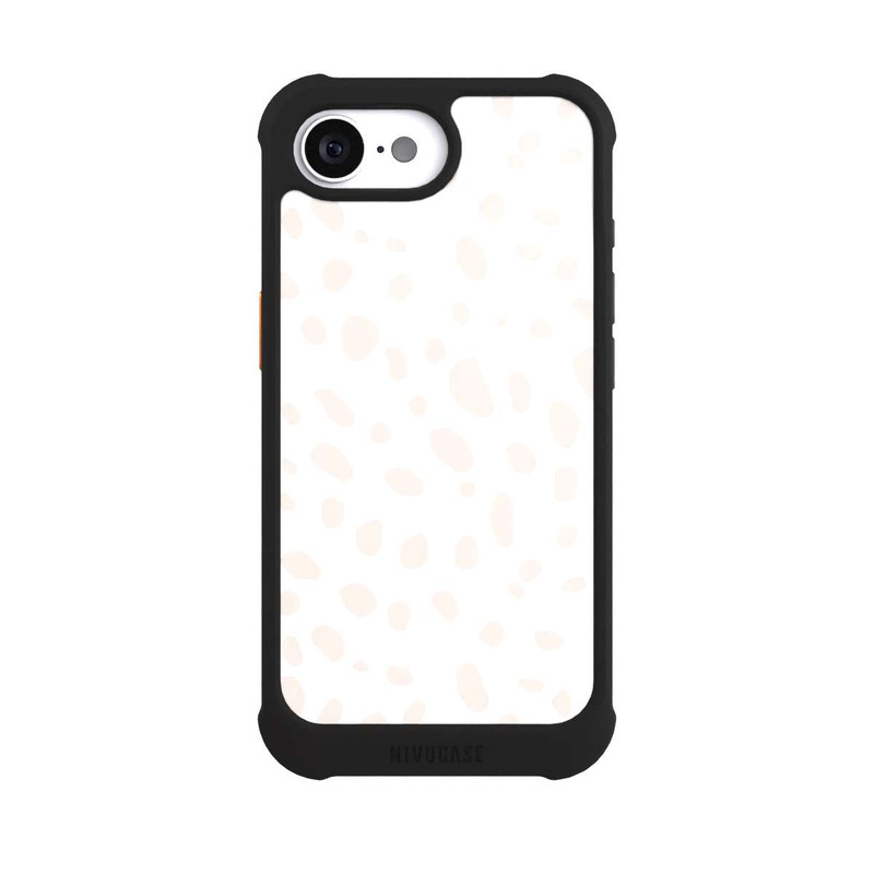 iPhone 16e NIVOmax Motif Tigre Beige Blanc