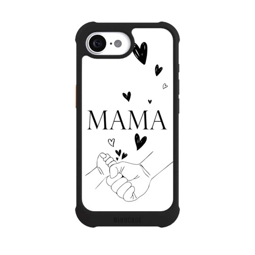 Apple iPhone 16e NIVOmax Muttertag Line Art Hände Schwarz Weiß