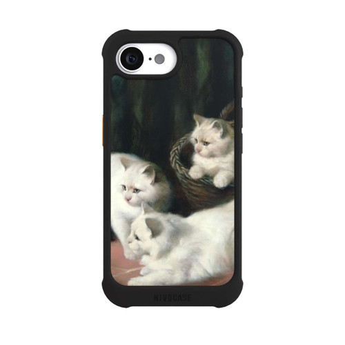Apple iPhone 16e NIVOmax Three White Angora Kittens