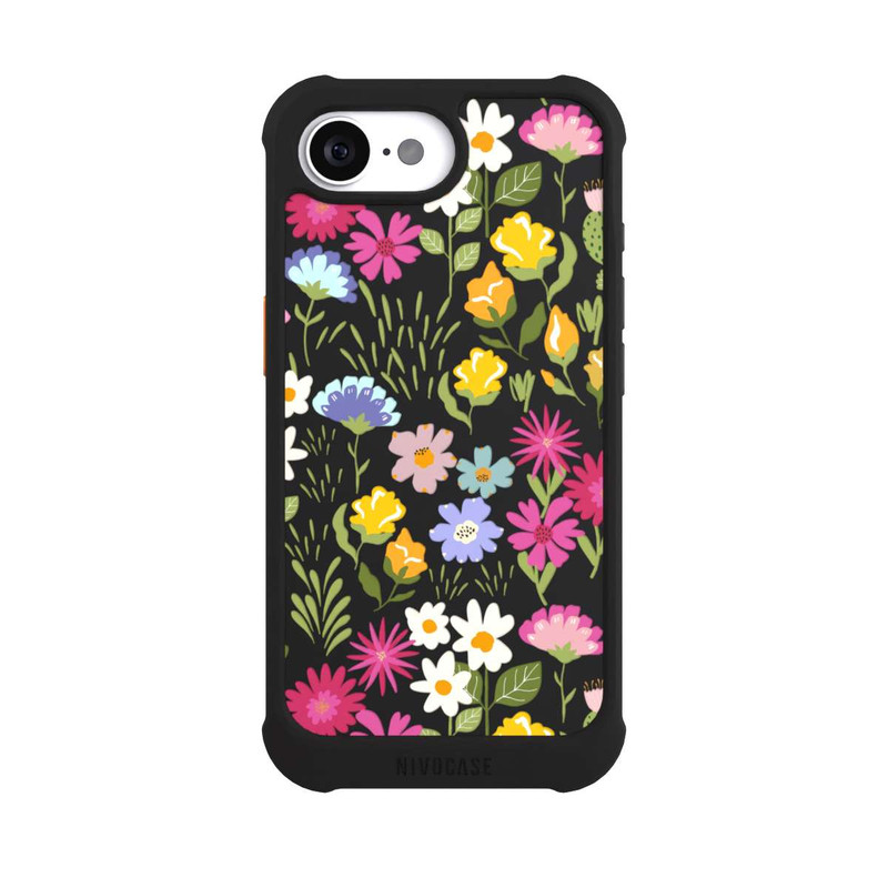 iPhone 16e NIVOmax Bunte Sommerblumen Transparent