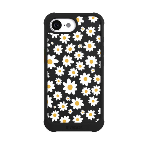 Apple iPhone 16e NIVOmax Daisy Flower Seamless Pattern Transparent
