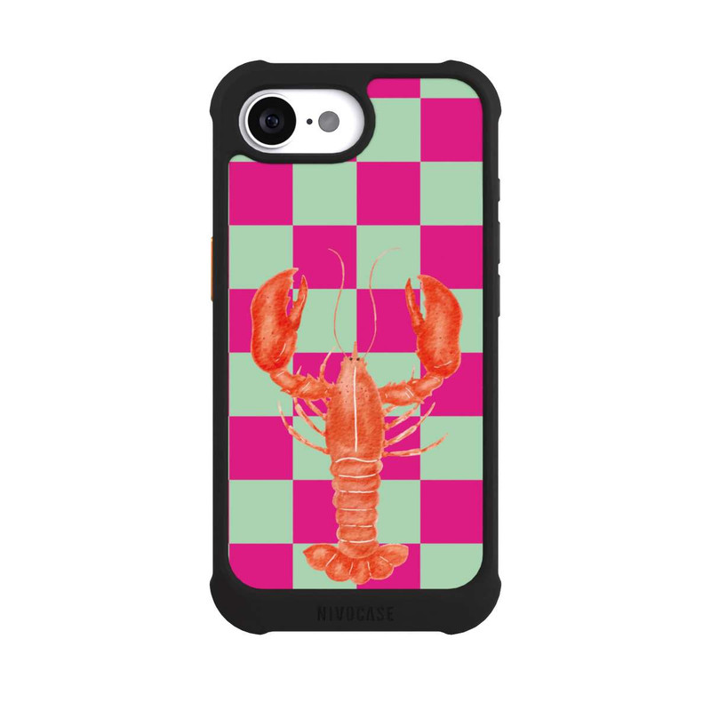 iPhone 16e NIVOmax Pink Checkers Lobster
