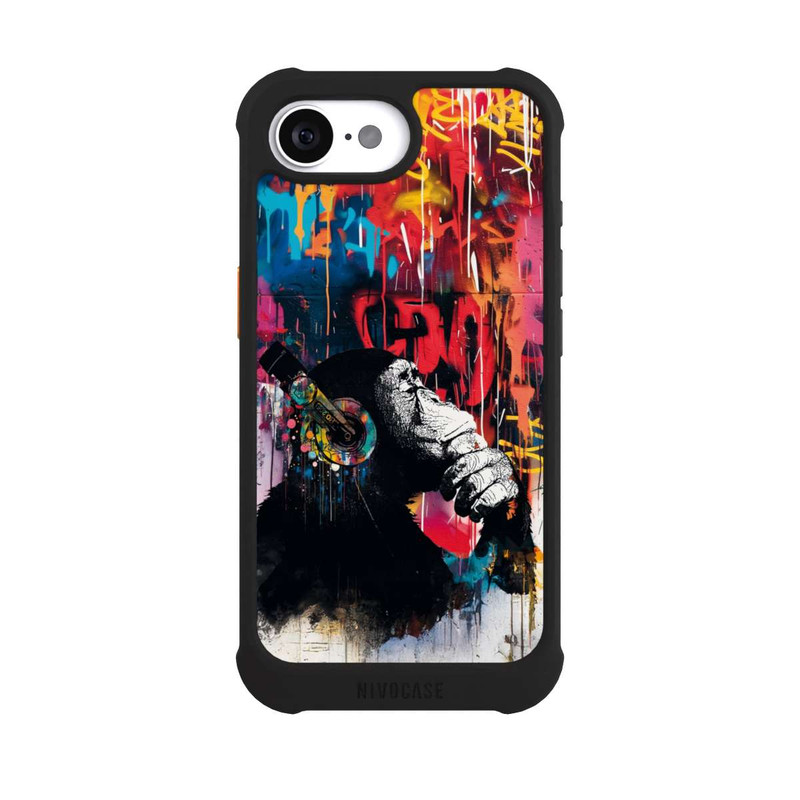 iPhone 16e NIVOmax Chimp Blue Streetart
