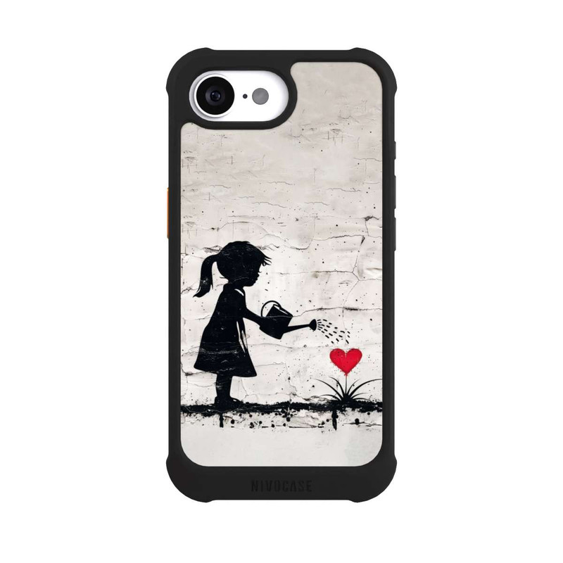 iPhone 16e NIVOmax Girl Watering Bunch of Flowers 