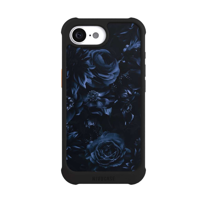 iPhone 16e NIVOmax Shadow Flowers Blue