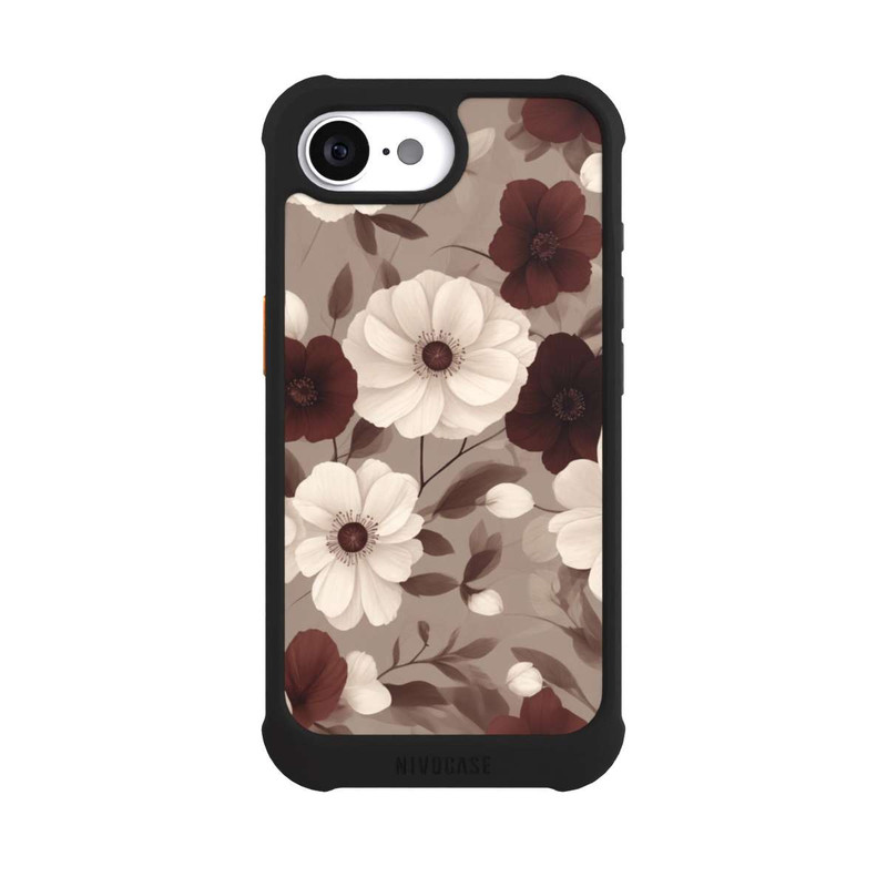 iPhone 16e NIVOmax Negative Flower Bordeaux White with AI