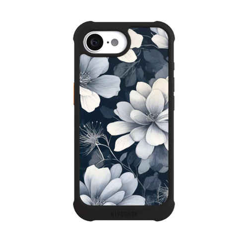 Apple iPhone 16e NIVOmax Negative Flower Blue White with AI