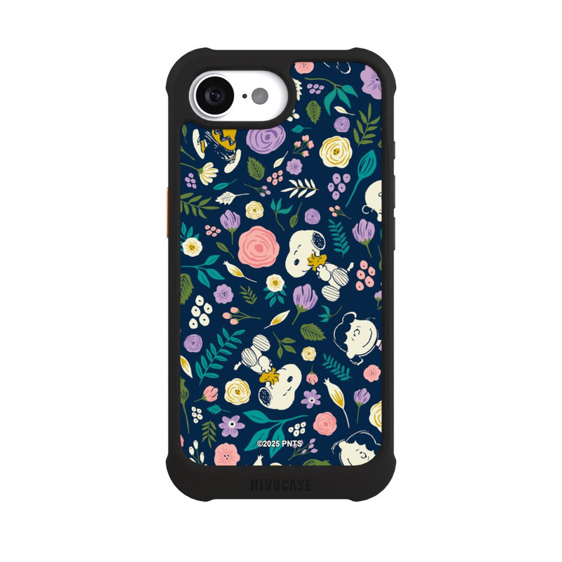 iPhone 16e NIVOmax Peanuts Dark Flower Pattern
