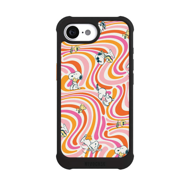 iPhone 16e NIVOmax Peanuts Hippie Pattern Orange