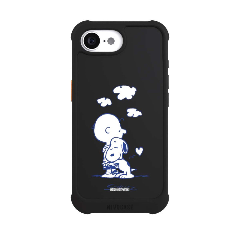 iPhone 16e NIVOmax Peanuts Charlie Brown Snoopy Hug Transparent