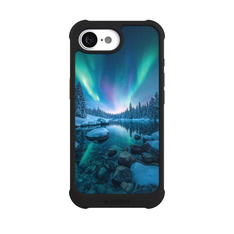 iPhone 16e NIVOmax Aurores boréales Briller avec IA