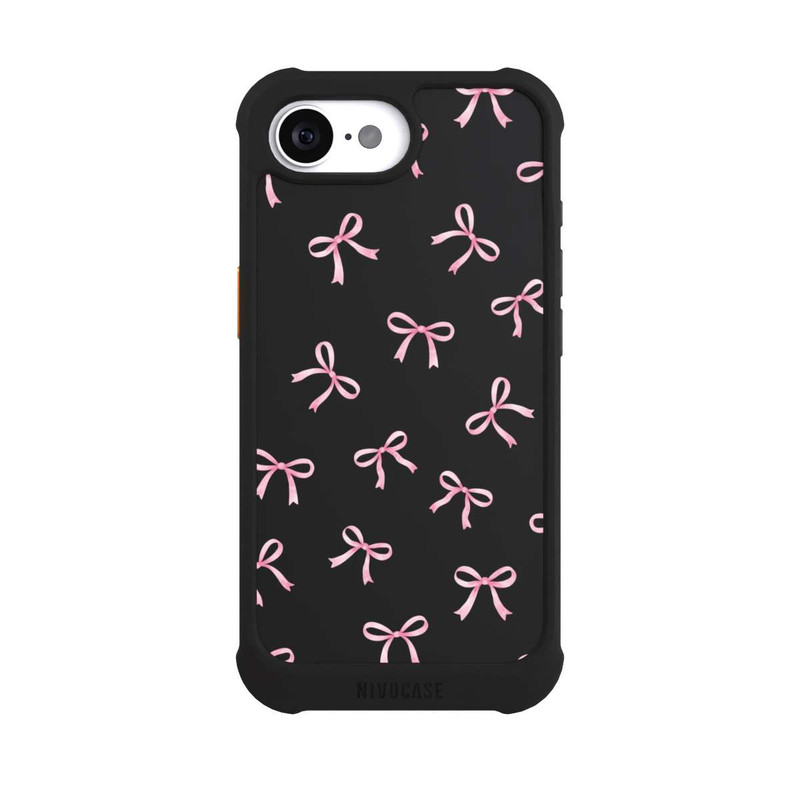 iPhone 16e NIVOmax Pink Bows transparent with AI