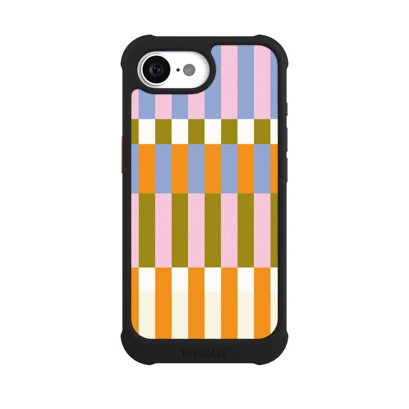 iPhone 16e NIVOmax Buntes Karomuster