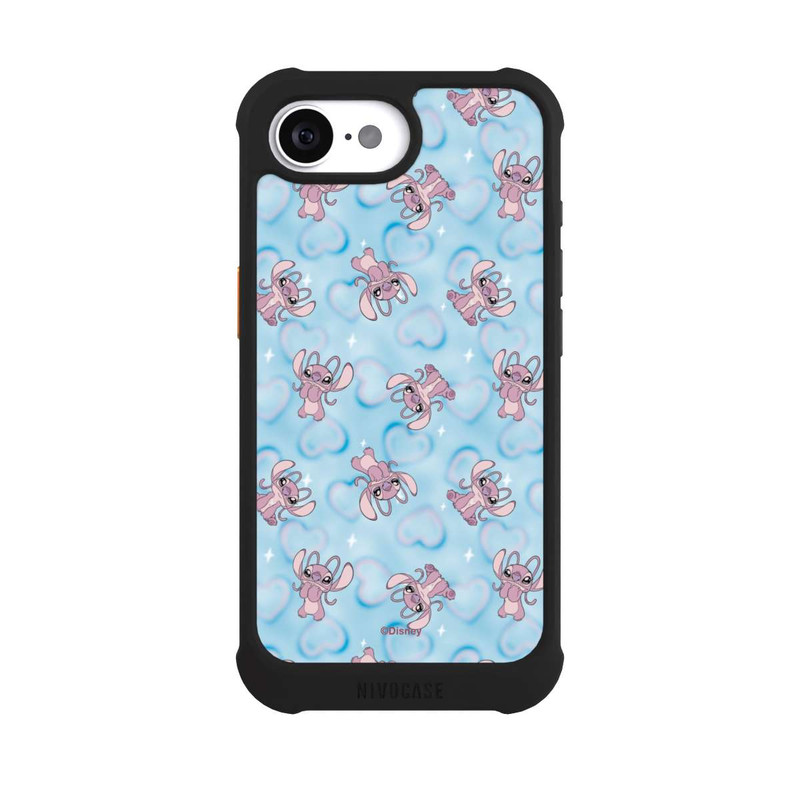 iPhone 16e NIVOmax Lilo & Stitch Angel Pattern Blue Hearts