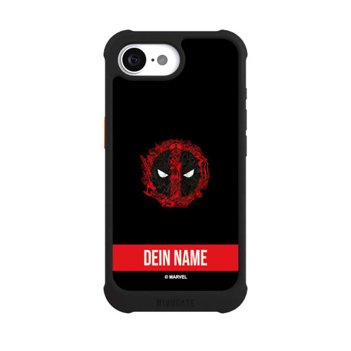 Apple iPhone 16e NIVOmax Deadpool Logo Personalisierbar