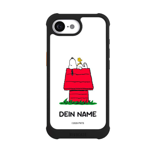 Apple iPhone 16e NIVOmax Snoopy and Woodstock Classic Personalisierbar