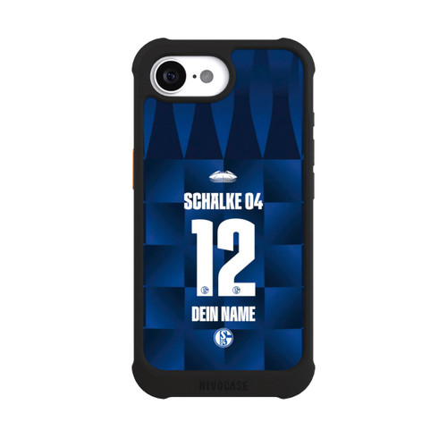 Apple iPhone 16e NIVOmax Schalke 04 Trikot Personalisierbar 26-27