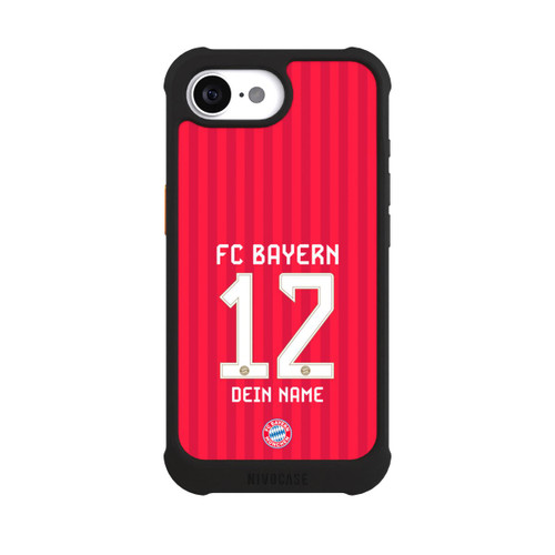 Apple iPhone 16e NIVOmax FC Bayern München Trikot Personalisierbar 26-27