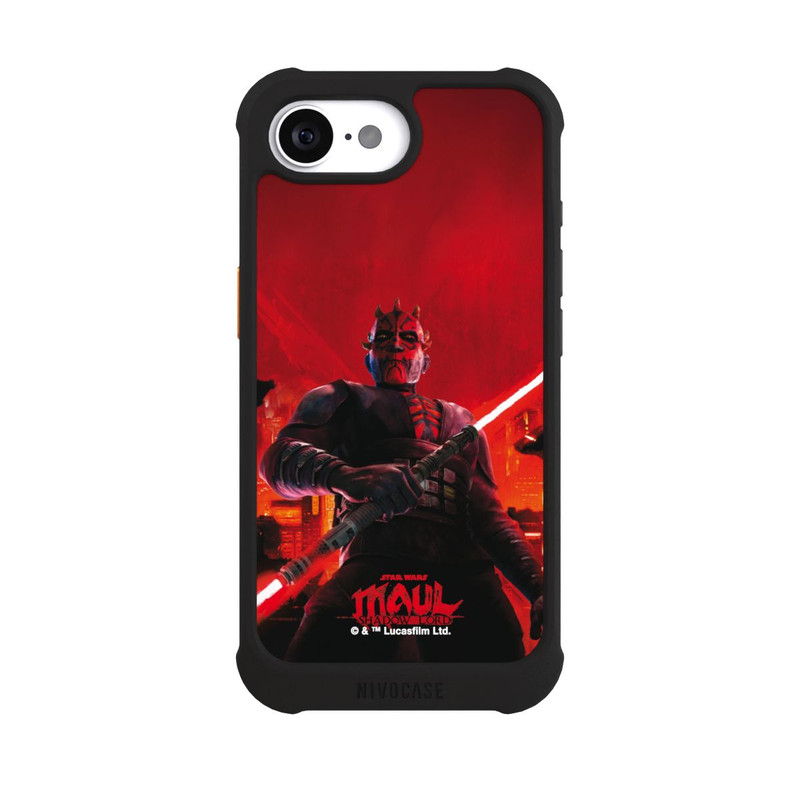 iPhone 16e NIVOmax Dark Maul avec un Sabre Laser